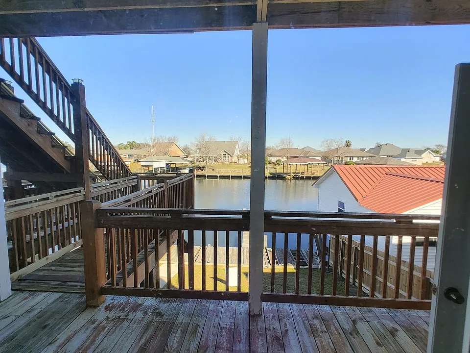 View from living and dining room with balcony