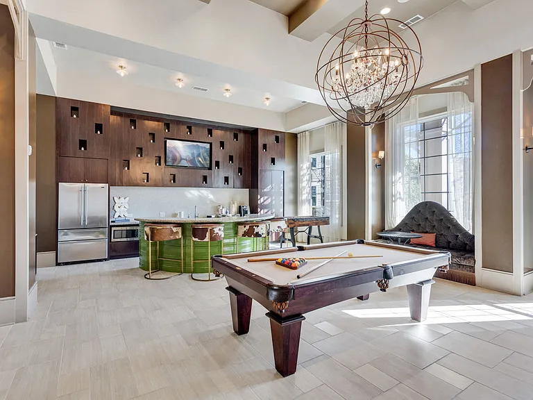 Resident Lounge with Kitchen & Billiards Table