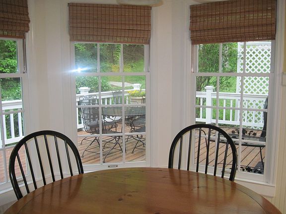 Kitchen view of deck