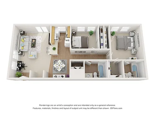 Floor plan Classic Two Bedroom