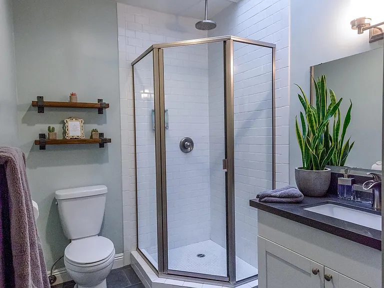 Full bathroom with rain shower