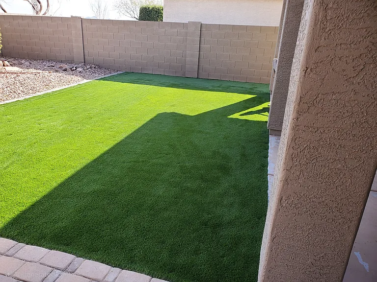 Back Yard with Artificial Turf
