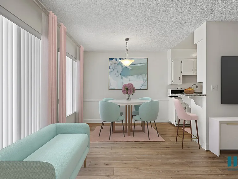 Dining Room with Large-Size Windows