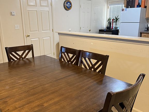 Dining room and kitchen
