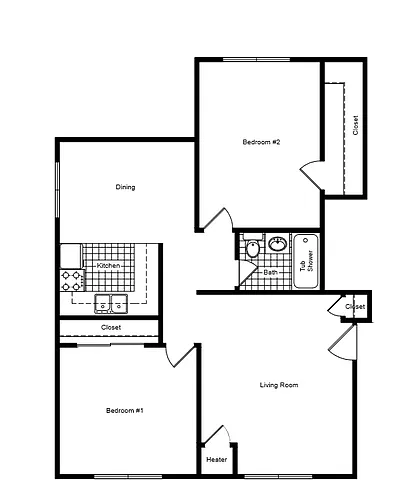 Floor plan 2 Bedrooms
