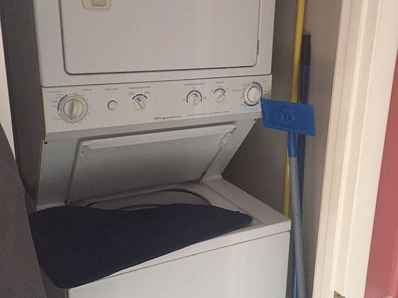 Stacked washer/dryer closet