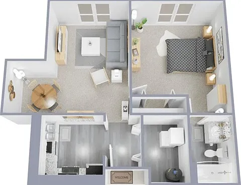 One bedroom, one bath, 760 square foot apartment home One bedroom, one bath, 760 square foot apartment home