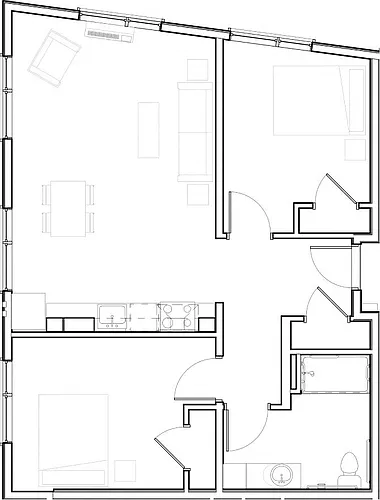 Floor plan Senior Housing - 2x1