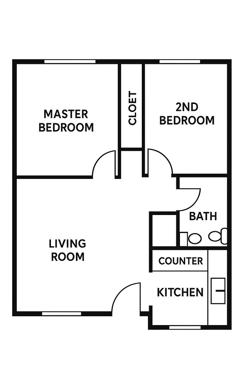 Floor plan Two Bed