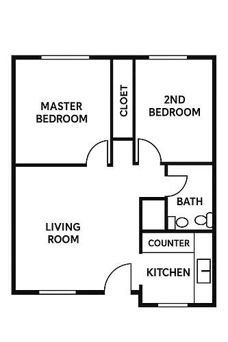 Floor plan Two Bed