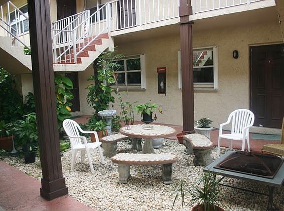 Peaceful courtyard sitting Area