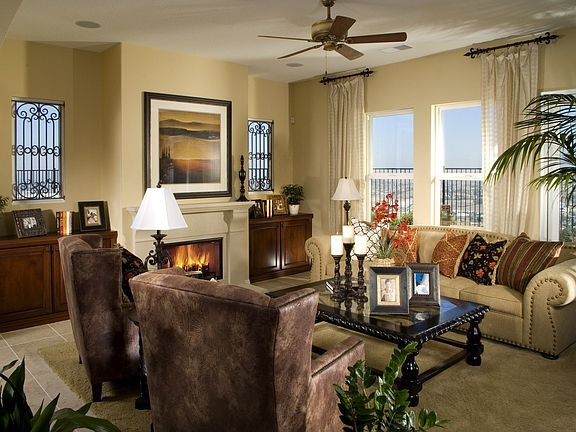 family room of model home