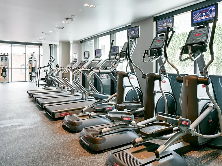 Cardio stations at the club-quality 24-hour fitness center!