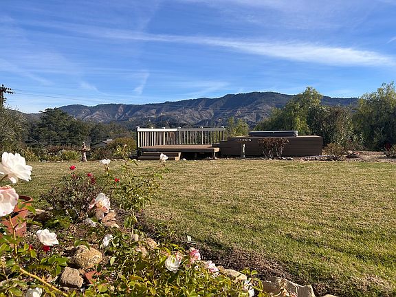 View of Ojai foothills from backyard jacuzzi