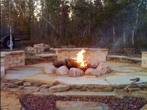 Back yard firepit.