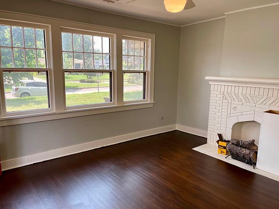 Living room looking out onto boulevard