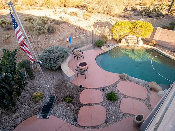 Backyard with pool and spa