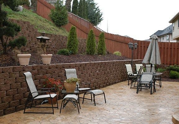 Terraced backyard