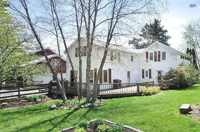 View from garden to deck