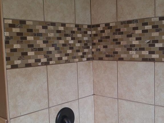 Tiled shower