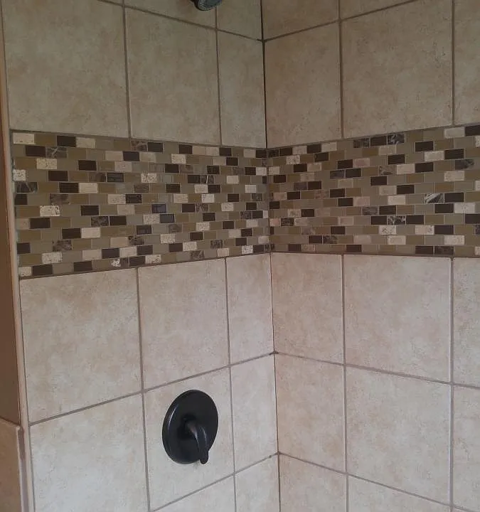 Tiled shower