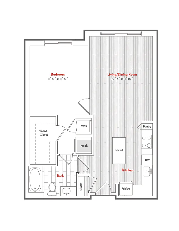 Floor plan 1B-A
