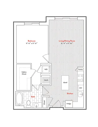 Floor plan 1B-A