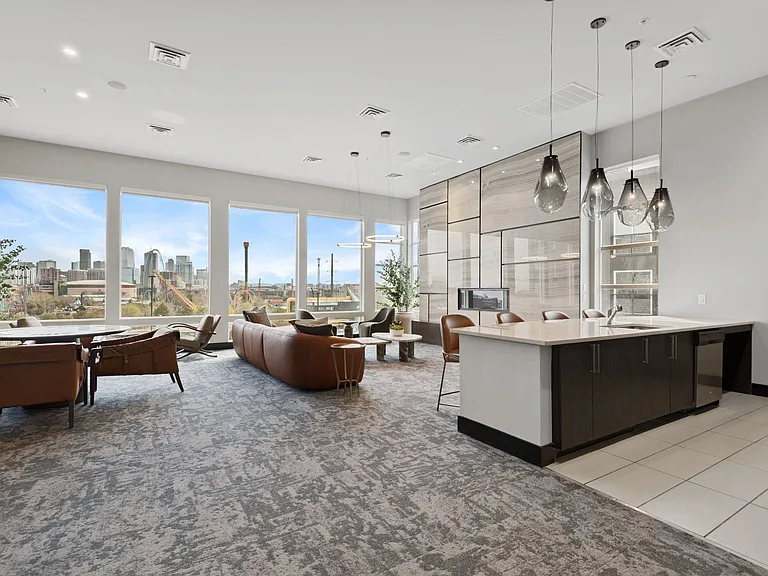 Incredible Denver views from the Great Room, available for resident events