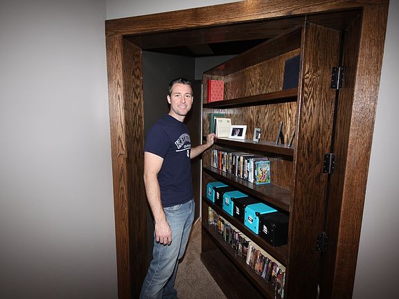 Trap door to movie room!!