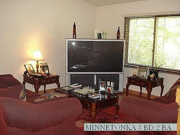 Living room with vaulted ceiling