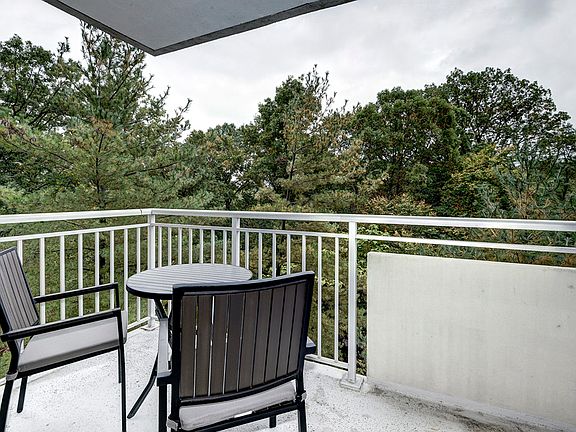 Balcony overlooking trees