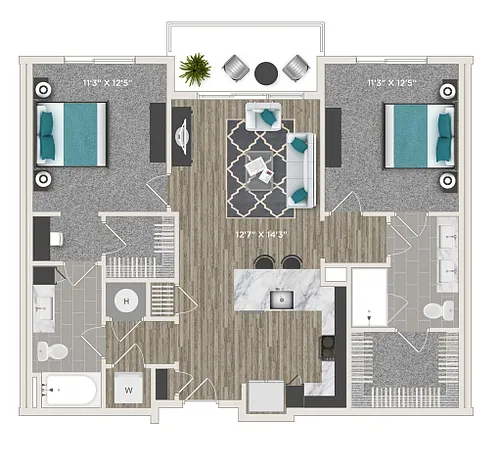 Floor plan 2A-ADA
