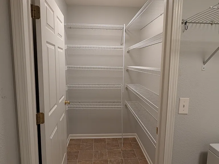 Generous walk-in pantry