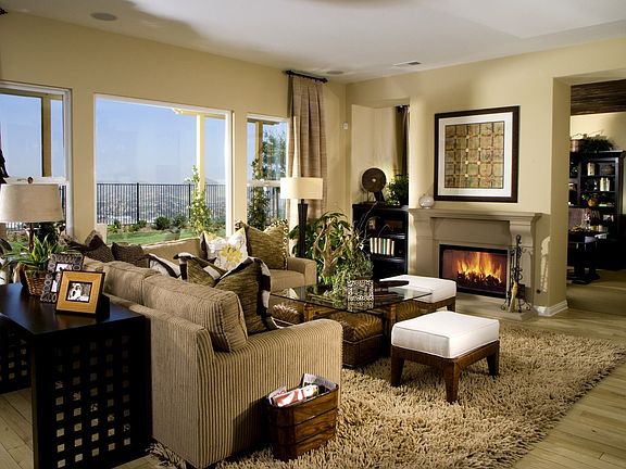 family room of model home