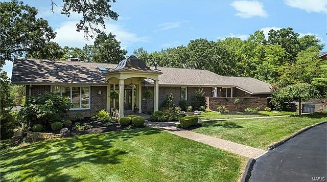 Immaculate ranch home with circle drive -saltwater pool and finished basement with great spaces to entertain.