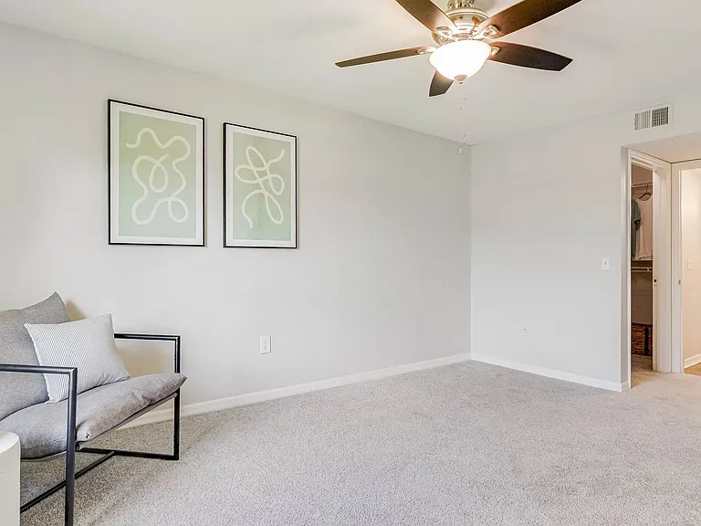 Revel in spacious bedrooms boasting well-organized closets, plush carpeting, and ceiling fans for the ultimate cozy haven a space that checks all the boxes.
