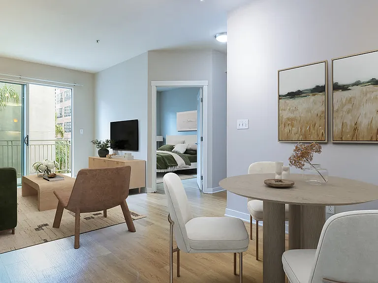 Living Room with Balcony and Hard Surface Flooring