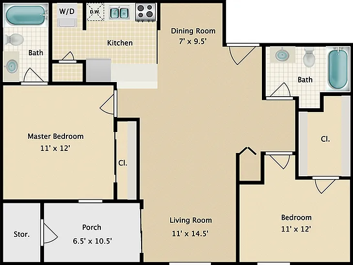 2/2 Floor Plan 2/2 Floor Plan