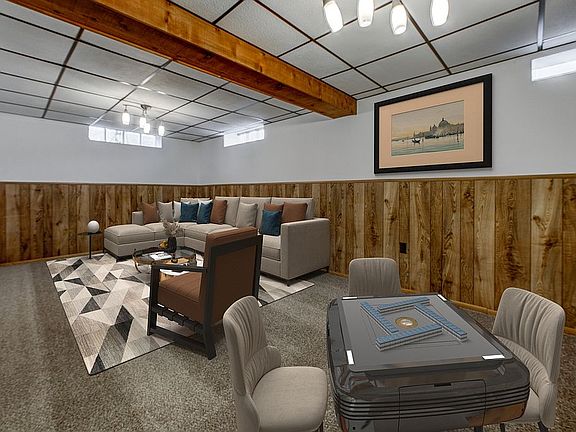 Family Room Virtually Staged