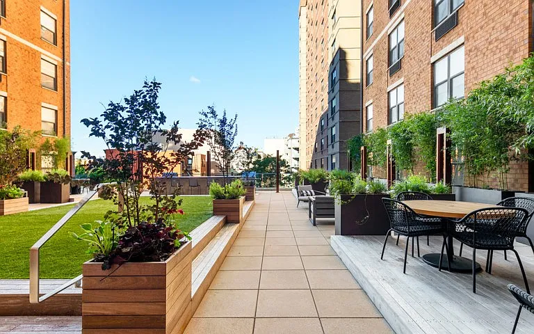 Courtyard terrace with lounge seating