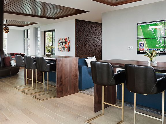 Unique Resident Lounge with Community Kitchen Space for Entertaining
