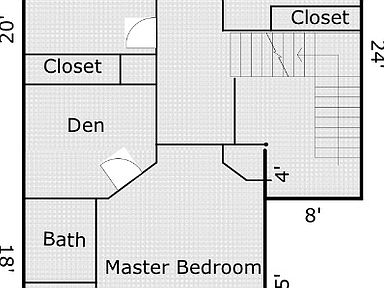 Approx. Upstairs Floorplan