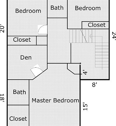 Approx. Upstairs Floorplan