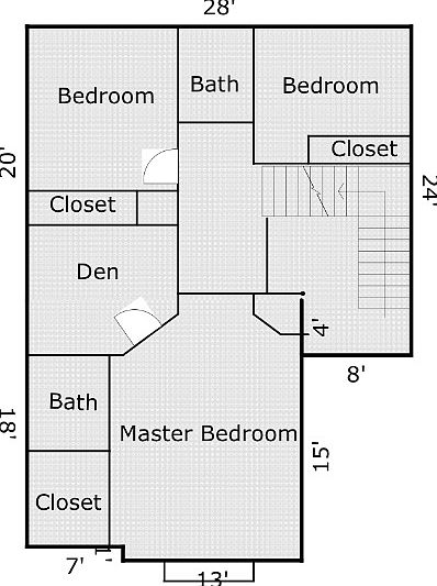 Approx. Upstairs Floorplan