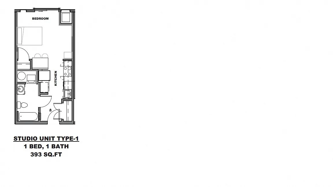 Floor plan Studio Type 1