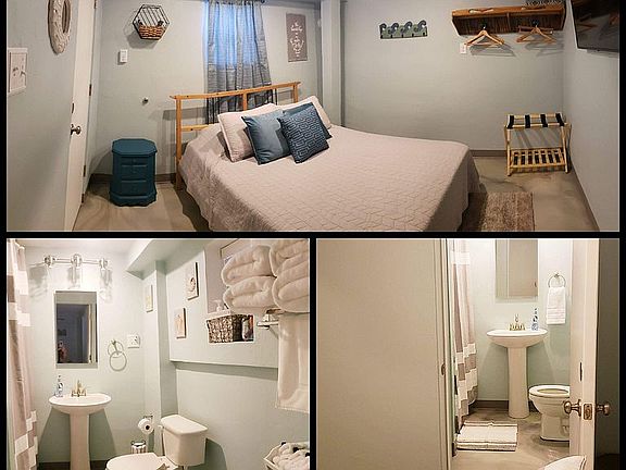 Apartment bedroom & bath