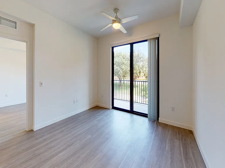 Spacious bedrooms can accommodate any bed size.