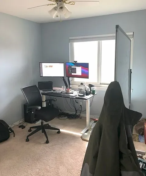 Extra bedroom (storage currently, but displayed in office setup).
