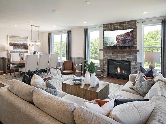 Foyer opens to dining room and spacious great room