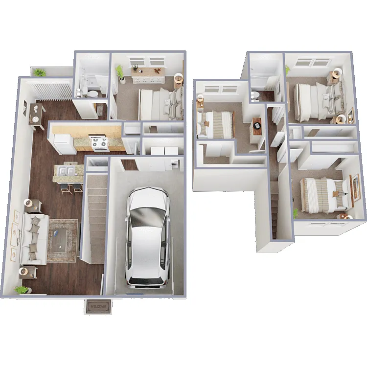 Floor plan 4 Bed 2 Bath